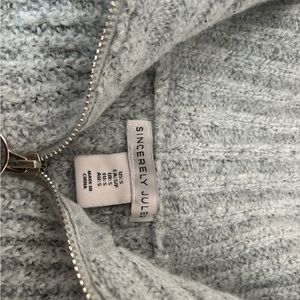 Sincerely Jules grey cropped half zip weather
